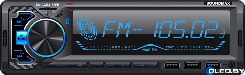 Автомагнитола Soundmax SM-CCR3182FB (черный)