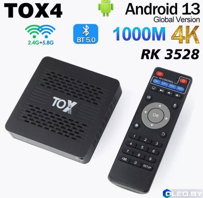 Смарт тв приставка TOX4  4/32GB