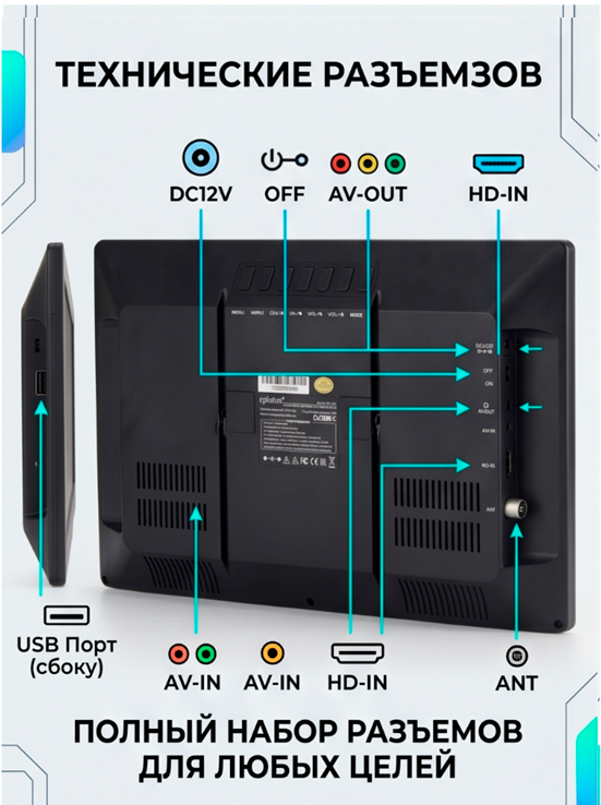 Обзор на автомобильный телевизор Eplutus EP-146T