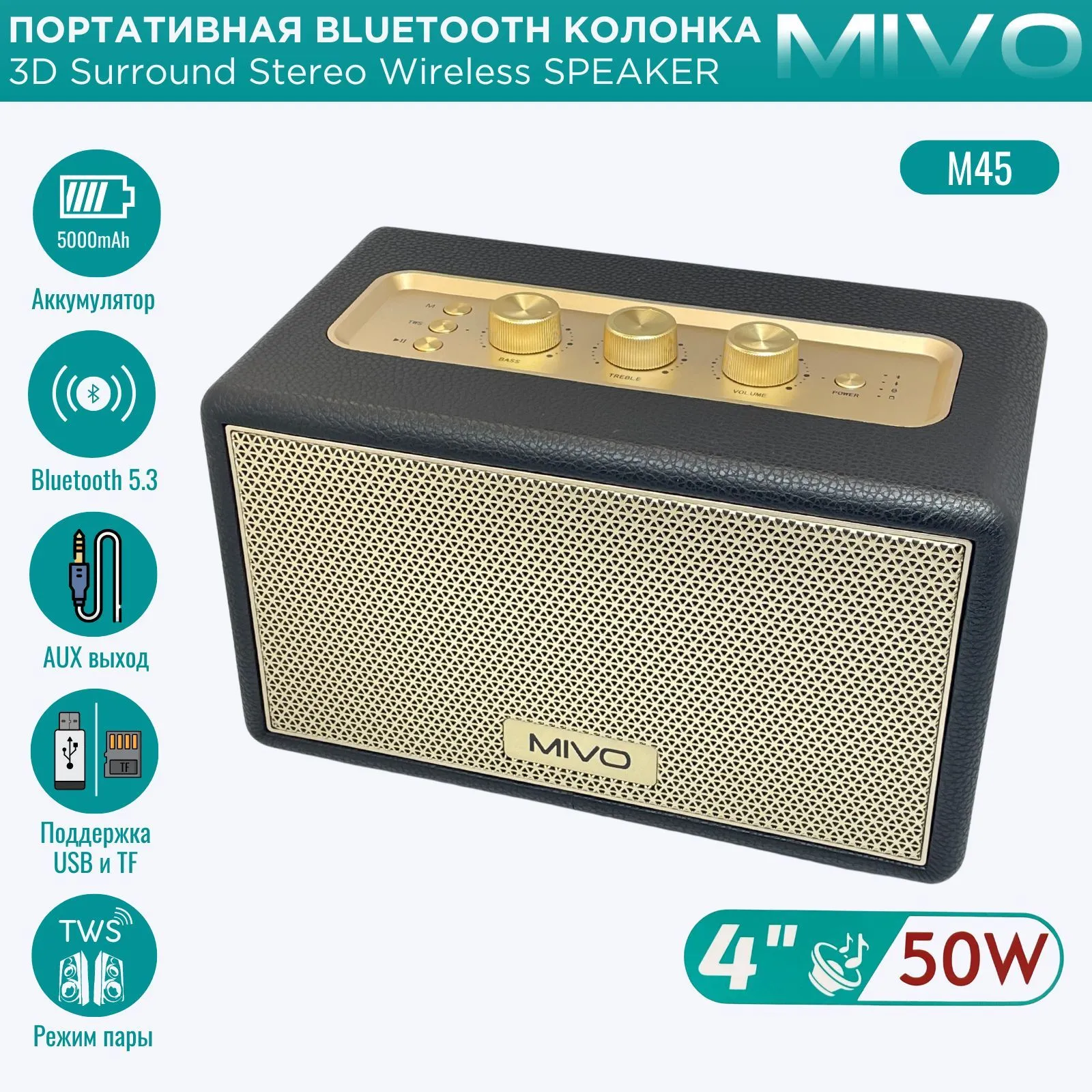 Обзор на колонку Mivo M45