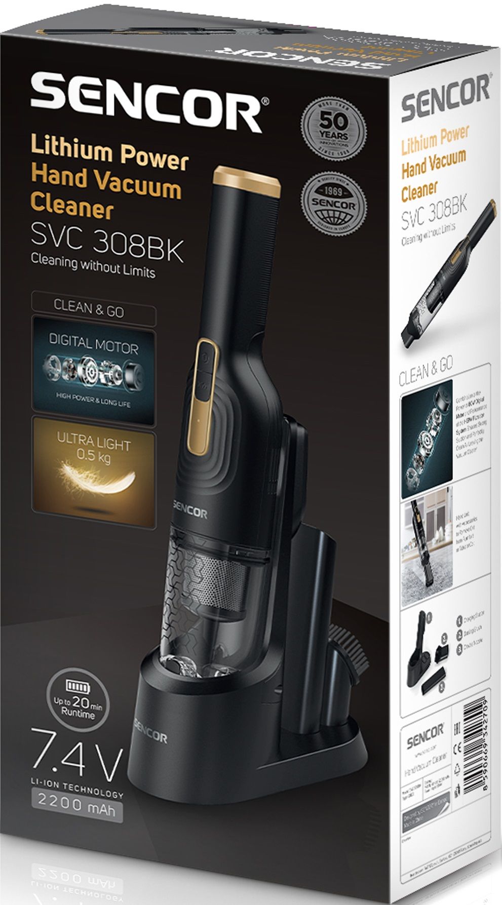 Комплектация пылесоса Sencor SVC 308BK Обзор на пылесос Sencor SVC 308BK