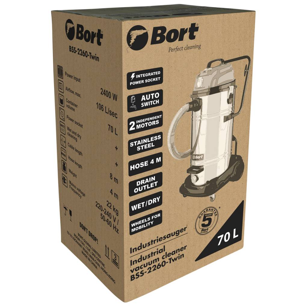 Комплектация пылесоса Bort BSS-2260-Twin Обзор на пылесос Bort BSS-2260-Twin