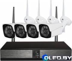 Беспроводной WiFi комплект видеонаблюдения 4 камеры LS-WIFI-KIT4 3Mp 