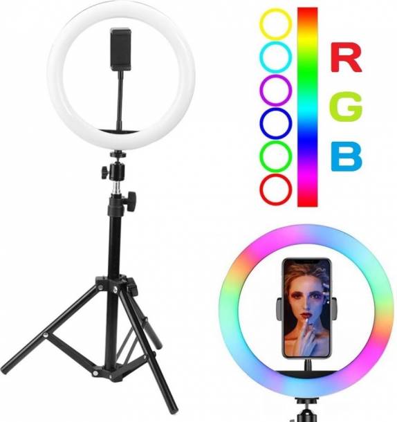 Кольцевая лампа светодиодная RGB MJ33  33см