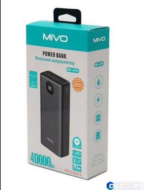 Внешний аккумулятор MIVO MB-409Q 40000mAh