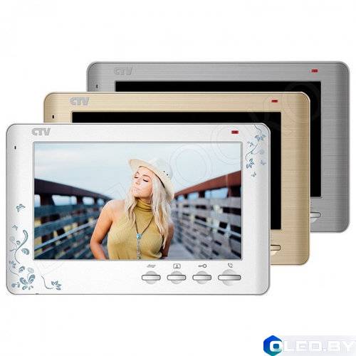 Видеодомофон CTV-M1704 SE (серебро/прованс/шампань)