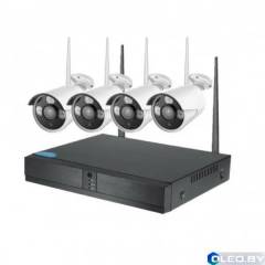 Беспроводной WiFi комплект видеонаблюдения 4 камеры XPX 3704 3Mp AUDIO 