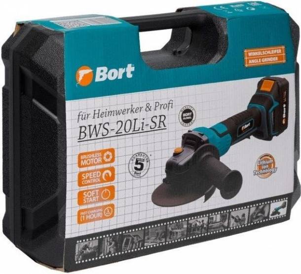Угловая шлифмашина Bort BWS-20Li-SR