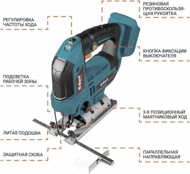 Электролобзик Bort BPS-21Li-Q