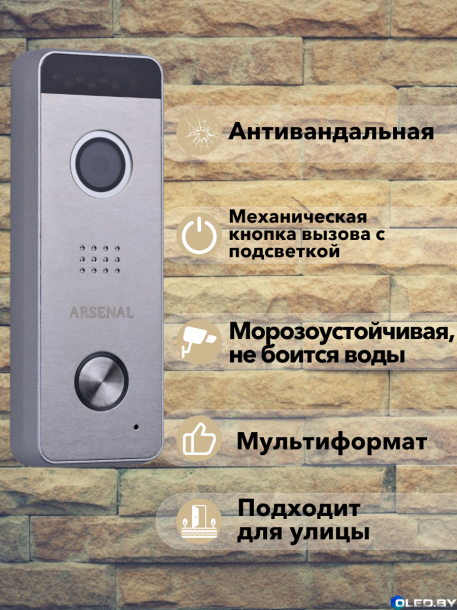 Вызывная панель Arsenal Рокси FHD IP TUYA (серебро)