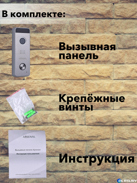 Вызывная панель Arsenal Рокси FHD IP TUYA (серебро)