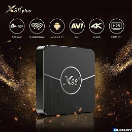 Смарт приставка  X98 plus, Android 11, Amlogic S905W2 