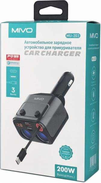 Автомобильный разветвитель прикуривателя Mivo MU-203