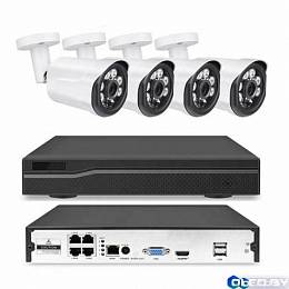 Комплект IP видеонаблюдения на 4 камеры XPX K3804 5 MP POE 