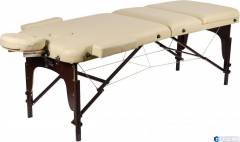 Массажный стол Atlas Sport 70 см складной 3-с деревянный (бежевый) 