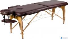 Массажный стол Atlas Sport складной 2-с 60 см деревянный + сумка в подарок (коричневый) 