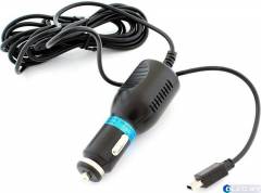 Автомобильное зарядное для навигаторов и видеорегистраторов mini USB 5V 2A (1 метр) 