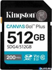 Карта памяти SDXC Kingston Canvas Go Plus Gen4 SDG4 (512Gb) 