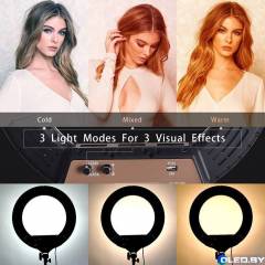 Профессиональная кольцевая лампа ZB-R18 LED Ring Light PRO 45см + Чехол 