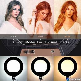 Профессиональная кольцевая лампа ZB-R18 LED Ring Light PRO 45см + Чехол 