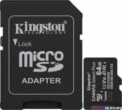 Карта памяти microSDXC Kingston Canvas Select Plus Gen3 SDCS3 (64Gb) 