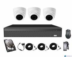 Комплект видеонаблюдения для автобусов и фур на 3 камеры 12v 