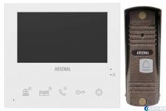 Комплект видеодомофона Arsenal Афина Pro (белый) + Триумф Pro (коричневый) 