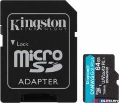 Карта памяти microSDXC Kingston Canvas Go Plus Gen4 SDCG4 (64Gb) 