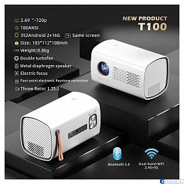 LED Проектор T100A Android 9 1+16G 