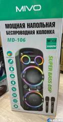 Напольная беспроводная колонка Mivo MD-106 с караоке 