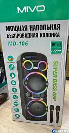 Напольная беспроводная колонка Mivo MD-106 с караоке 