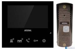 Комплект видеодомофона Arsenal Афина Pro (черный) + Триумф Pro (коричневый) 