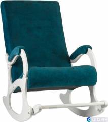 Кресло-качалка Бастион-4-2 арт.Goya teal Белые ноги 