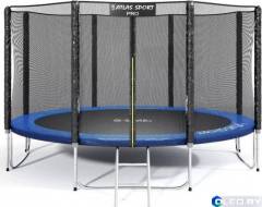 Батут Atlas Sport 374 см (12ft) PRO (усиленные опоры) BLUE 