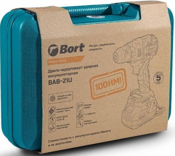 Дрель-шуруповерт Bort BAB-21U