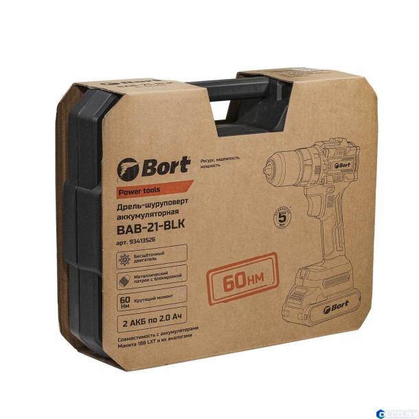 Дрель-шуруповерт Bort BAB-21-BLK