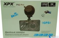 Видеорегистратор XPX P42 Pro 2K (2 камеры + GPS + Wi-Fi) 