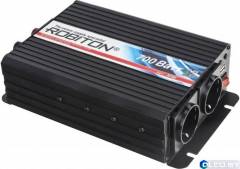 Инвертор 12V-220V ROBITON R700 700W с двумя евро-розетками 