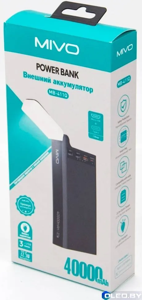 Беспроводной внешний аккумулятор 40000mAh MIVO MB-411Q