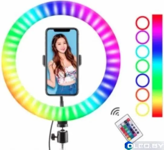 Кольцевая лампа светодиодная RGB LED WH32