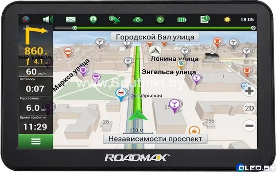 GPS-навигатор Roadmax Uno (версия A-7)