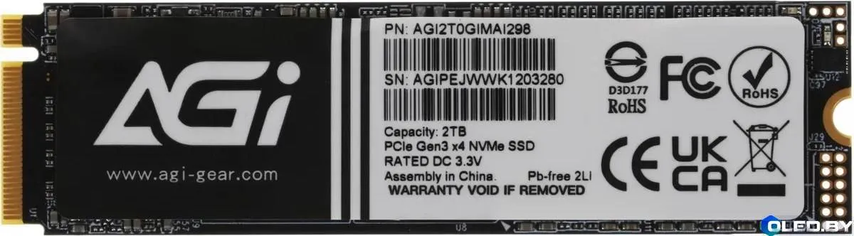 SSD диск AGI AI298 (2Tb) AGI2T0GIMAI298